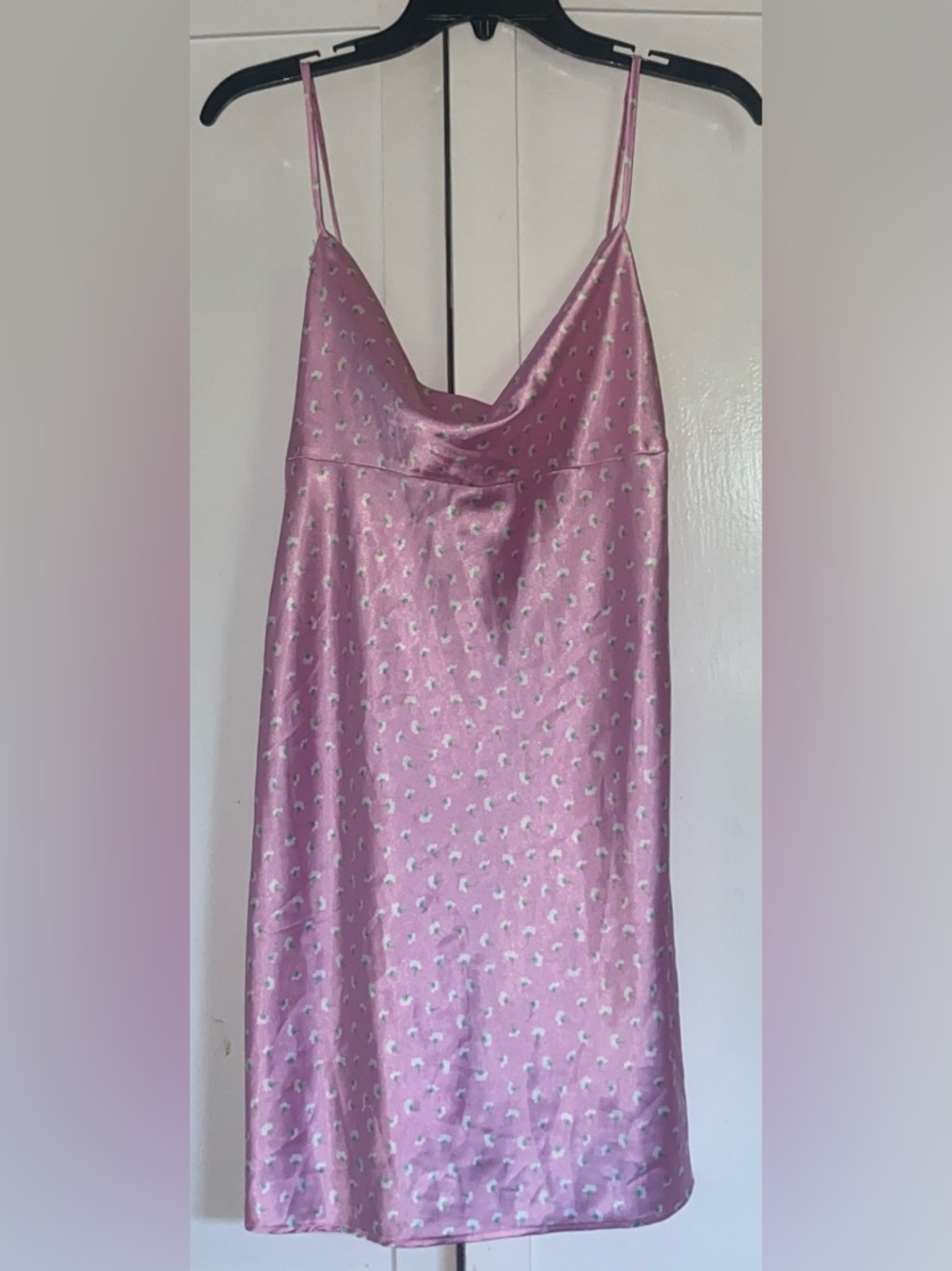 Zara Pink Satin Mini Slip Dress - Picture 7 of 9